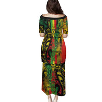 Aotearoa Reggae Family Matching Puletasi and Hawaiian Shirt Maori Reggae-One Love