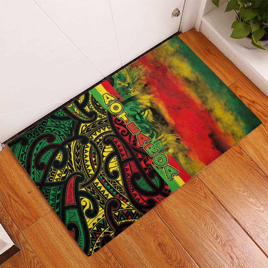 Aotearoa Reggae Rubber Doormat Maori Reggae-One Love