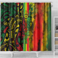 Aotearoa Reggae Shower Curtain Maori Reggae-One Love LT03 - Polynesian Pride