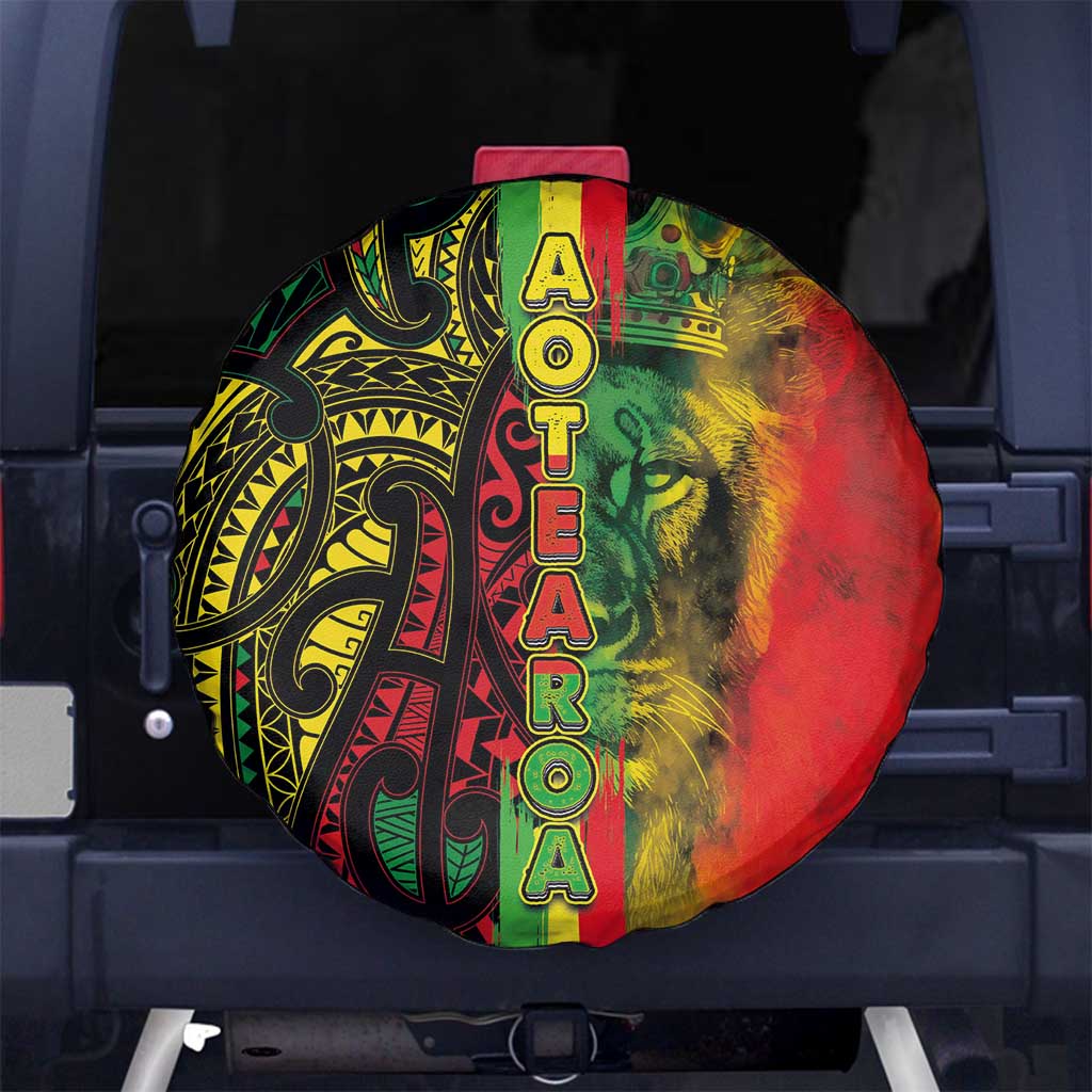 Aotearoa Reggae Spare Tire Cover Maori Reggae-One Love LT03 No hole Reggae - Polynesian Pride