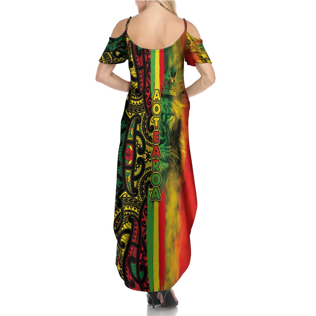 Aotearoa Reggae Summer Maxi Dress Maori Reggae-One Love