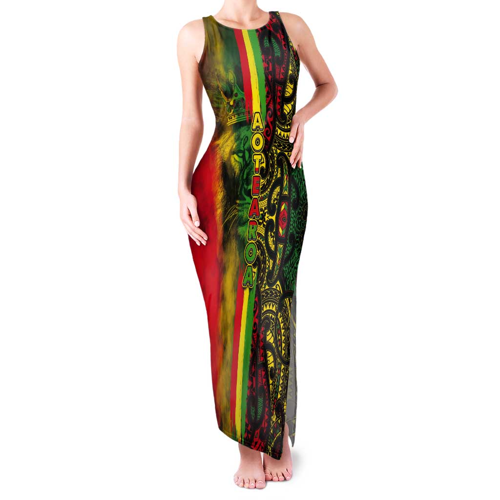 Aotearoa Reggae Tank Maxi Dress Maori Reggae-One Love