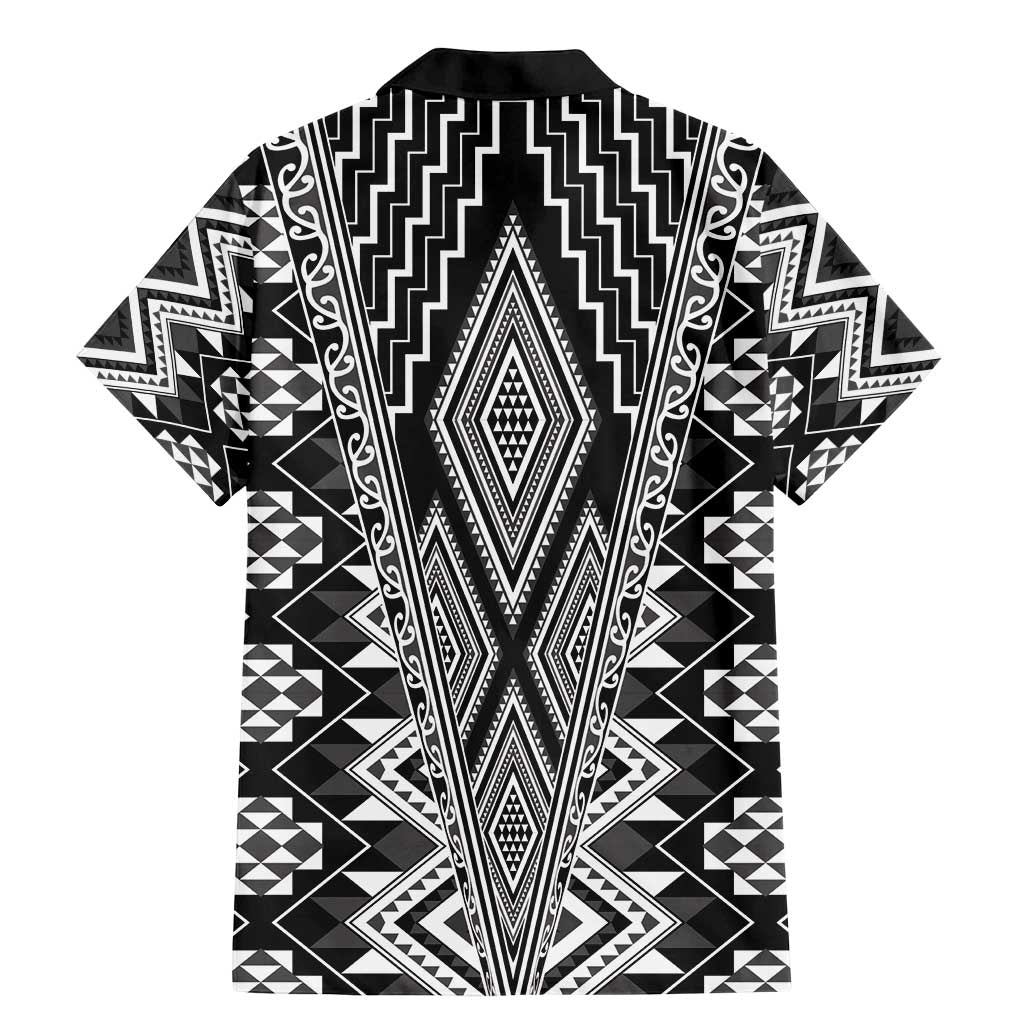 Aotearoa Tukutuku and Poutama Motif Classic Family Matching Mermaid Dress and Hawaiian Shirt