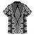 Aotearoa Tukutuku and Poutama Motif Classic Family Matching Off The Shoulder Long Sleeve Dress and Hawaiian Shirt
