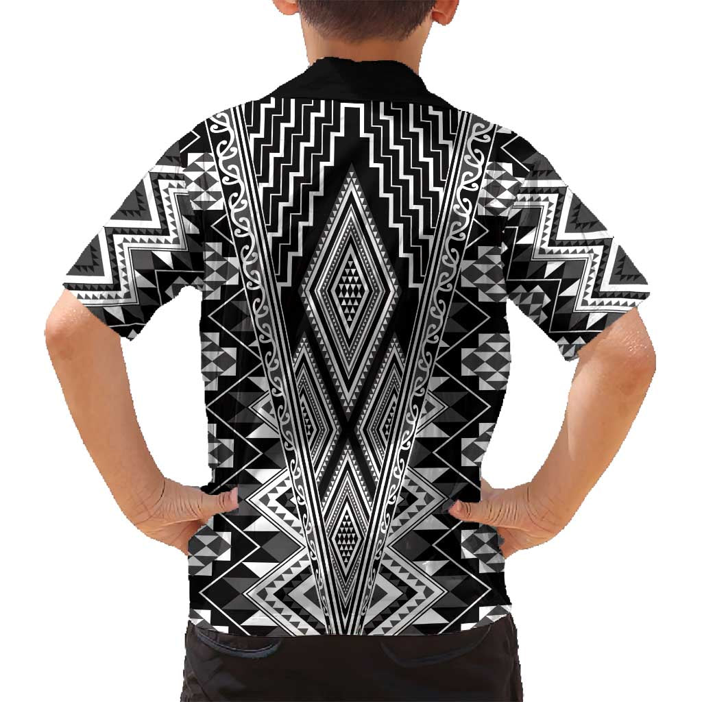 Aotearoa Tukutuku and Poutama Motif Classic Family Matching Tank Maxi Dress and Hawaiian Shirt