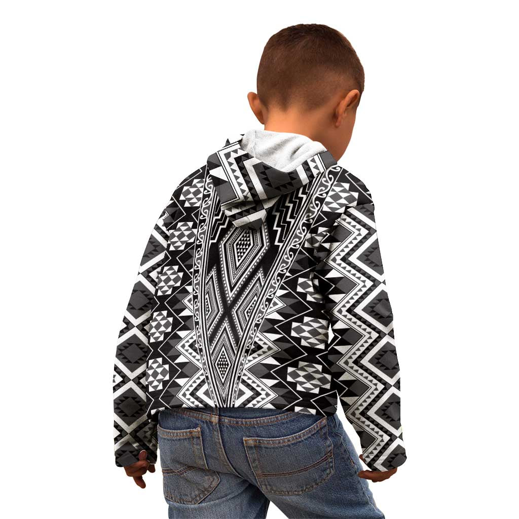 Aotearoa Tukutuku and Poutama Motif Classic Kid Hoodie