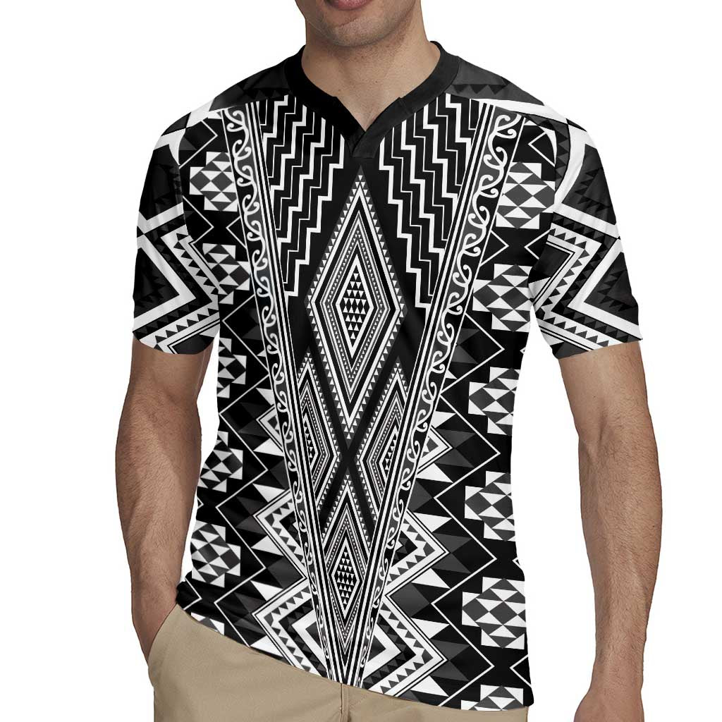 Aotearoa Tukutuku and Poutama Motif Classic Rugby Jersey