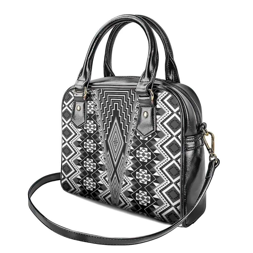Aotearoa Tukutuku and Poutama Motif Classic Shoulder Handbag