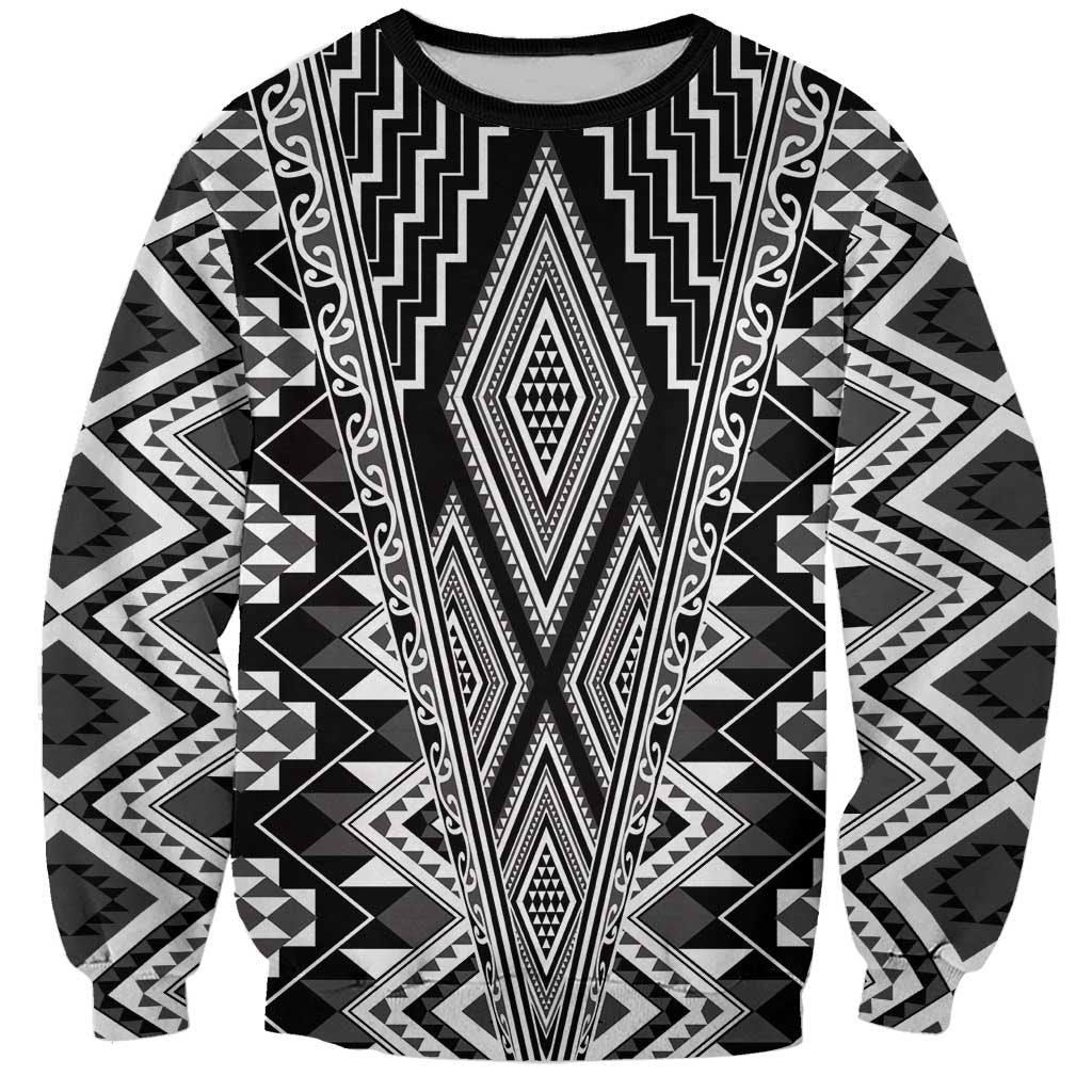 Aotearoa Tukutuku and Poutama Motif Classic Sweatshirt