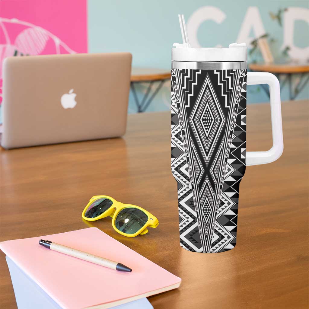 Aotearoa Tukutuku and Poutama Motif Classic Tumbler With Handle