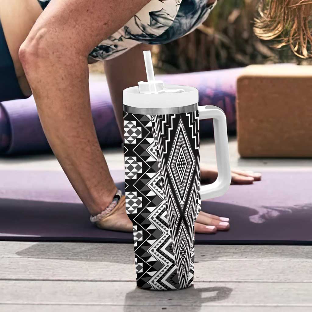 Aotearoa Tukutuku and Poutama Motif Classic Tumbler With Handle