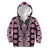 Pink Aotearoa Tukutuku and Poutama Motif Kid Hoodie