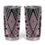 Pink Aotearoa Tukutuku and Poutama Motif Tumbler Cup