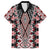 Red Aotearoa Tukutuku and Poutama Motif Hawaiian Shirt