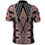 Red Aotearoa Tukutuku and Poutama Motif Polo Shirt
