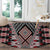 Red Aotearoa Tukutuku and Poutama Motif Round Carpet
