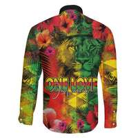 Hawaiian Reggae Family Matching Puletasi and Hawaiian Shirt Tropical Plants and Tribal Kakau Tattoo-One Love Jawaiian