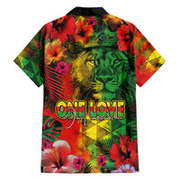 Hawaiian Reggae Family Matching Tank Maxi Dress and Hawaiian Shirt Tropical Plants and Tribal Kakau Tattoo-One Love Jawaiian