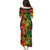 Hawaiian Reggae Puletasi Tropical Plants and Tribal Kakau Tattoo-One Love Jawaiian