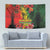 Hawaiian Reggae Tapestry Tropical Plants and Tribal Kakau Tattoo-One Love Jawaiian