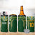 Custom Cook Island Rugby League 2025 4 in 1 Can Cooler Tumbler Tatau Tribal Pattern-Special Edition Green Color