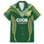 Custom Cook Islands Rugby League Family Matching Summer Maxi Dress and Hawaiian Shirt Tatau Tribal Pattern-Special Edition Green Color