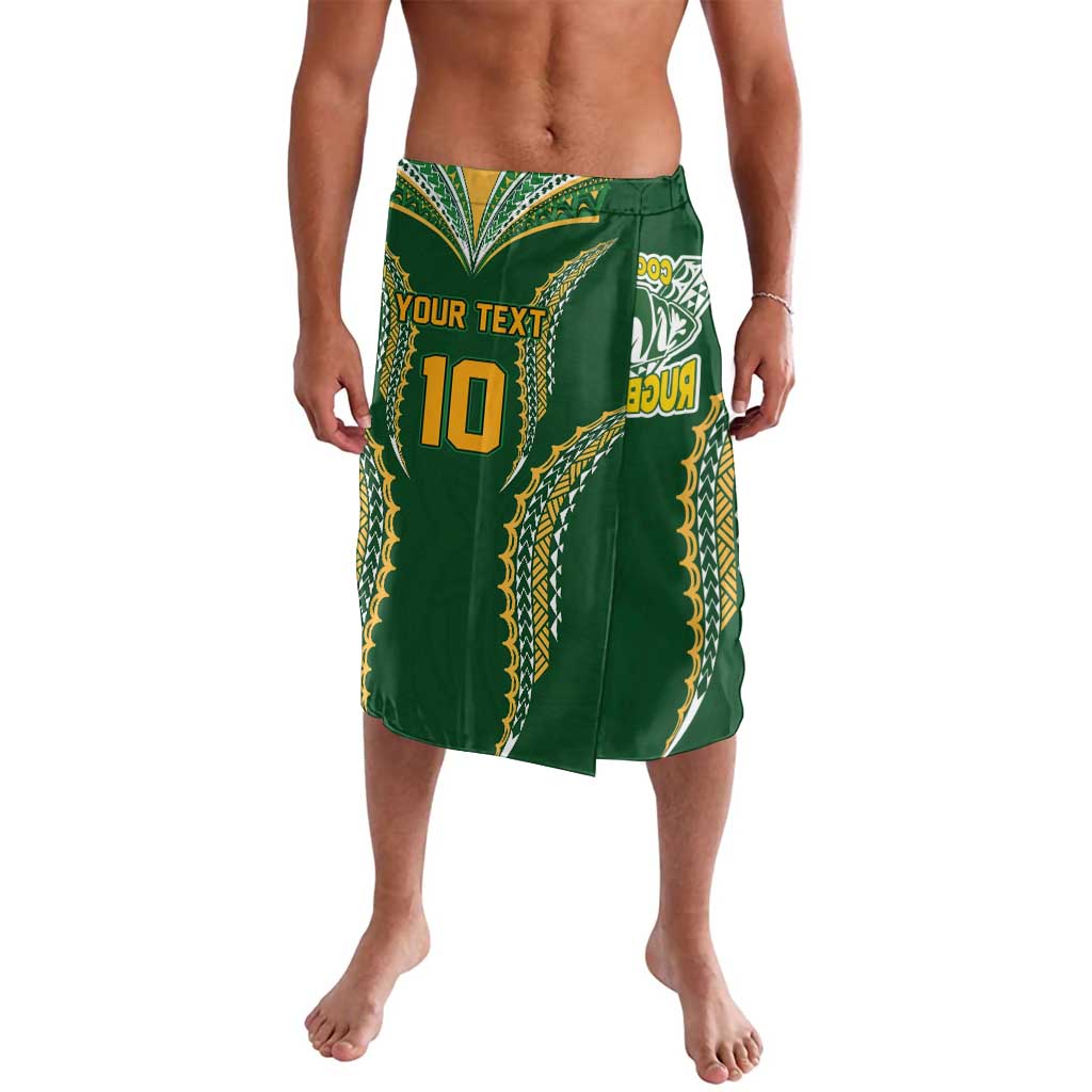 Custom Cook Islands Rugby League Lavalava Tatau Tribal Pattern-Special Edition Green Color