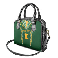 Custom Cook Islands Rugby League Shoulder Handbag Tatau Tribal Pattern-Special Edition Green Color