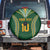 Custom Cook Islands Rugby League Spare Tire Cover Tatau Tribal Pattern-Special Edition Green Color