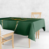 Custom Cook Islands Rugby League Tablecloth Tatau Tribal Pattern-Special Edition Green Color