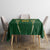 Custom Cook Islands Rugby League Tablecloth Tatau Tribal Pattern-Special Edition Green Color