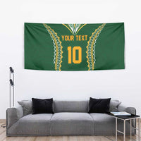 Custom Cook Islands Rugby League Tapestry Tatau Tribal Pattern-Special Edition Green Color