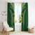 Custom Cook Islands Rugby League Window Curtain Tatau Tribal Pattern-Special Edition Green Color