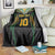 Custom Cook Islands Rugby League Blanket Tatau Tribal Pattern-Special Edition Black Color