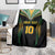 Custom Cook Islands Rugby League Blanket Tatau Tribal Pattern-Special Edition Black Color