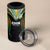 Custom Cook Island Rugby League 2025 4 in 1 Can Cooler Tumbler Tatau Tribal Pattern-Special Edition Black Color