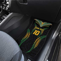 Custom Cook Islands Rugby League Car Mats Tatau Tribal Pattern-Special Edition Black Color