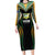 Custom Cook Islands Rugby League Family Matching Long Sleeve Bodycon Dress and Hawaiian Shirt Tatau Tribal Pattern-Special Edition Black Color