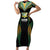 Custom Cook Islands Rugby League Family Matching Short Sleeve Bodycon Dress and Hawaiian Shirt Tatau Tribal Pattern-Special Edition Black Color
