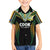 Custom Cook Islands Rugby League Family Matching Short Sleeve Bodycon Dress and Hawaiian Shirt Tatau Tribal Pattern-Special Edition Black Color