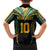Custom Cook Islands Rugby League Family Matching Summer Maxi Dress and Hawaiian Shirt Tatau Tribal Pattern-Special Edition Black Color