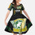 Custom Cook Islands Rugby League Family Matching Summer Maxi Dress and Hawaiian Shirt Tatau Tribal Pattern-Special Edition Black Color