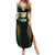 Custom Cook Islands Rugby League Family Matching Summer Maxi Dress and Hawaiian Shirt Tatau Tribal Pattern-Special Edition Black Color