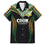 Custom Cook Islands Rugby League Family Matching Tank Maxi Dress and Hawaiian Shirt Tatau Tribal Pattern-Special Edition Black Color