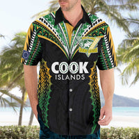 Custom Cook Islands Rugby League Hawaiian Shirt Tatau Tribal Pattern-Special Edition Black Color
