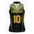 Custom Cook Islands Rugby League Women Sleeveless Polo Shirt Tatau Tribal Pattern-Special Edition Black Color