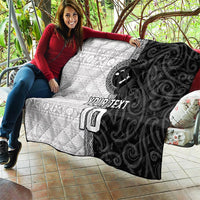 Custom Fiji and New Zealand Rugby Quilt Tapa Mix Maori Pattern
