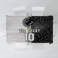 Custom Fiji and New Zealand Rugby Tablecloth Tapa Mix Maori Pattern