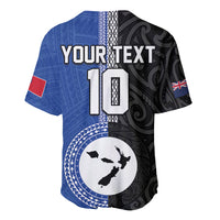 Custom Samoa and New Zealand Rugby Baseball Jersey Teuila Samoan and Maori Warrior
