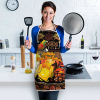 Australia and Papua New Guinea Together Apron Kangaroo Aboriginal Art and Bird-of-paradise Oro Tribal Motifs - Polynesian Pride